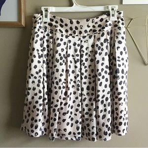 Spotted Silky Pleated Skirt